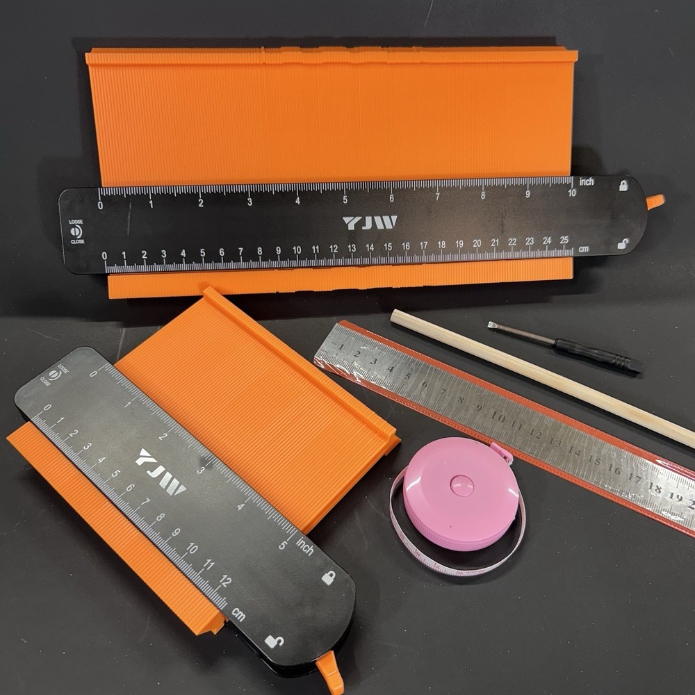 Contour Gauge Duplicator 10" & 5" Locking Profile Tool Set NIB With Ruler.
